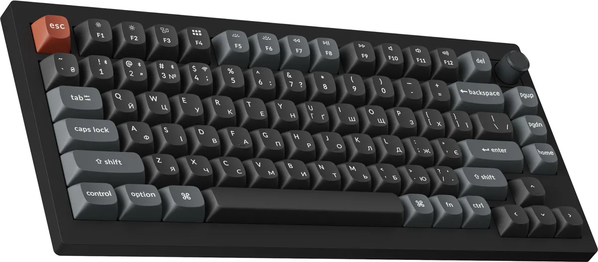Клавіатура бездротова Keychron V1 Ultra Keychron Red Switch Black RGB (V1U-D1-UA) - мініатюра 3