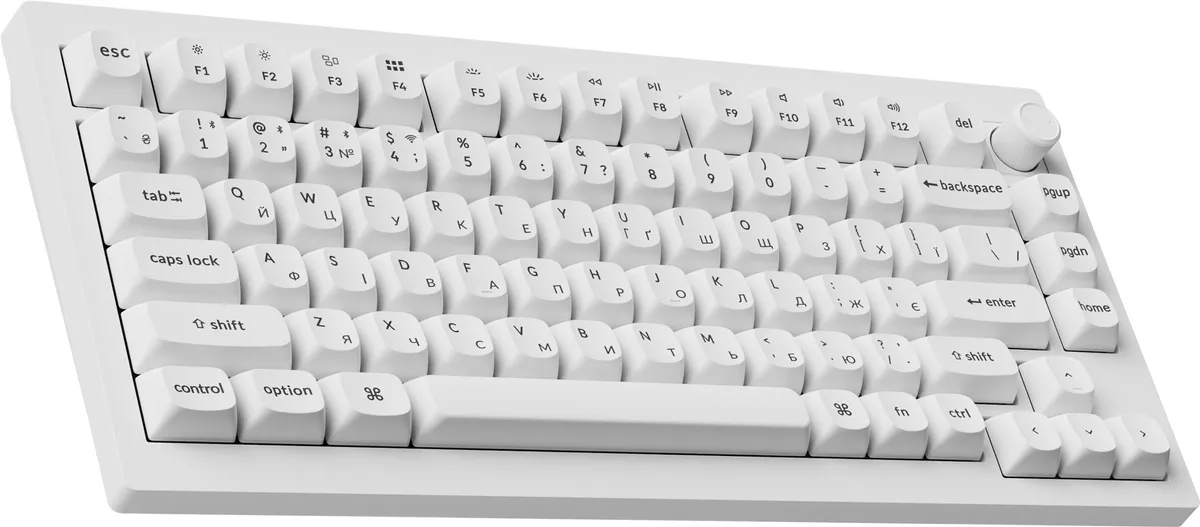 Клавіатура бездротова Keychron V1 Ultra Keychron Red Switch White RGB (V1U-F1-UA) - мініатюра 3