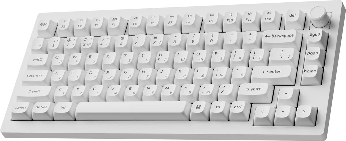 Клавіатура бездротова Keychron V1 Ultra Keychron Red Switch White RGB (V1U-F1-UA) - мініатюра 4