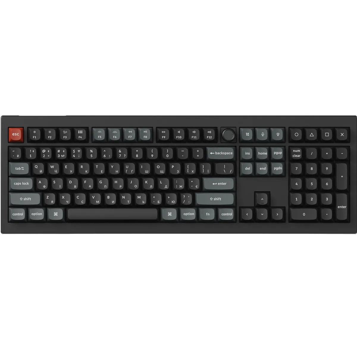 Клавіатура бездротова Keychron V6 Ultra Keychron Red Switch Black RGB (V6U-D1-UA) - зображення 1
