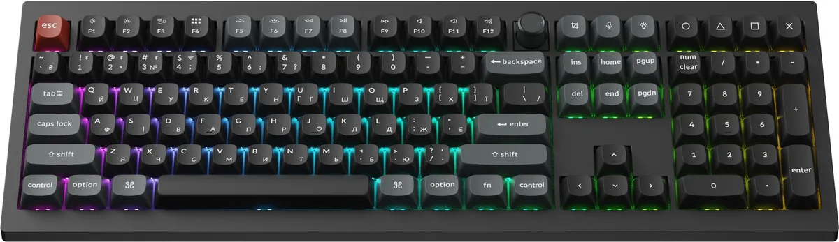 Клавіатура бездротова Keychron V6 Ultra Keychron Red Switch Black RGB (V6U-D1-UA) - мініатюра 2
