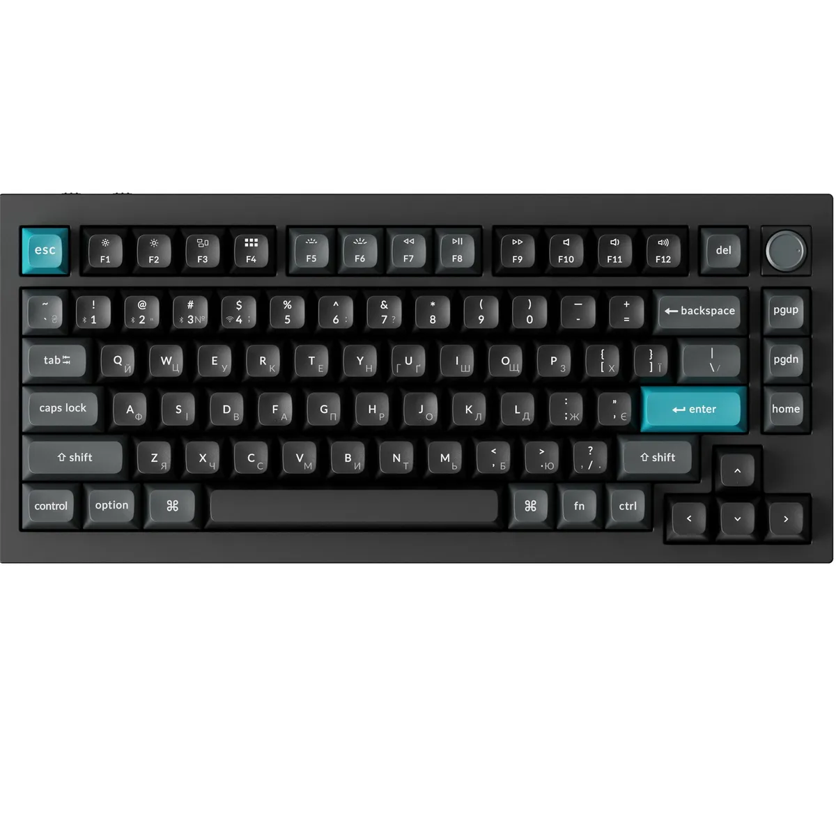 Клавіатура бездротова Keychron Q1 Ultra Keychron Red Switch Black RGB (Q1U-M1-UA) - зображення 1