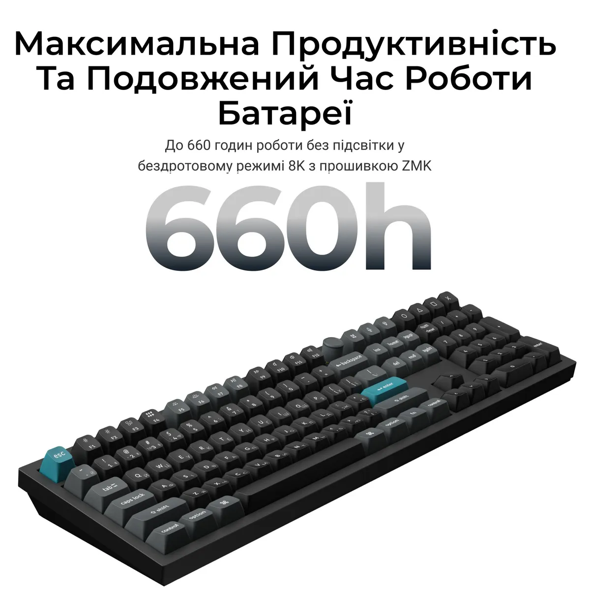 Клавіатура бездротова Keychron Q6 Ultra Keychron Red Switch Black RGB (Q6U-M1-UA) - мініатюра 11