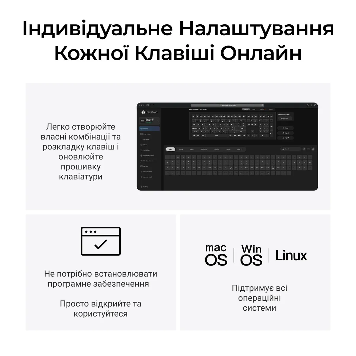 Клавіатура бездротова Keychron Q6 Ultra Keychron Red Switch Black RGB (Q6U-M1-UA) - мініатюра 13