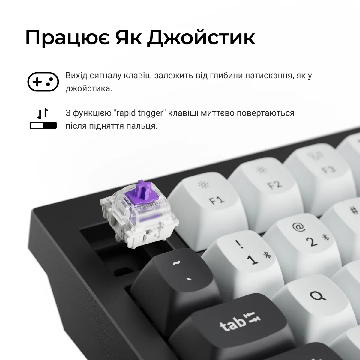 Клавіатура бездротова Keychron Q1 HE Magnetic Switch Black RGB (Q1H-M1-UA) - мініатюра 10