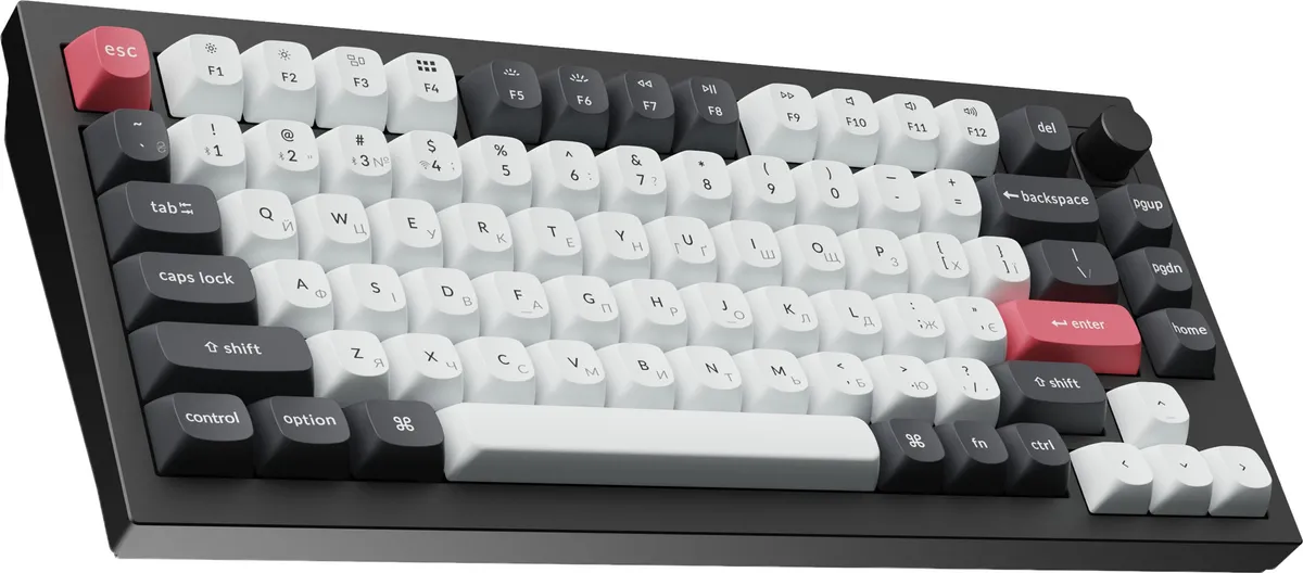 Клавіатура бездротова Keychron Q1 HE Magnetic Switch Black RGB (Q1H-M1-UA) - мініатюра 3