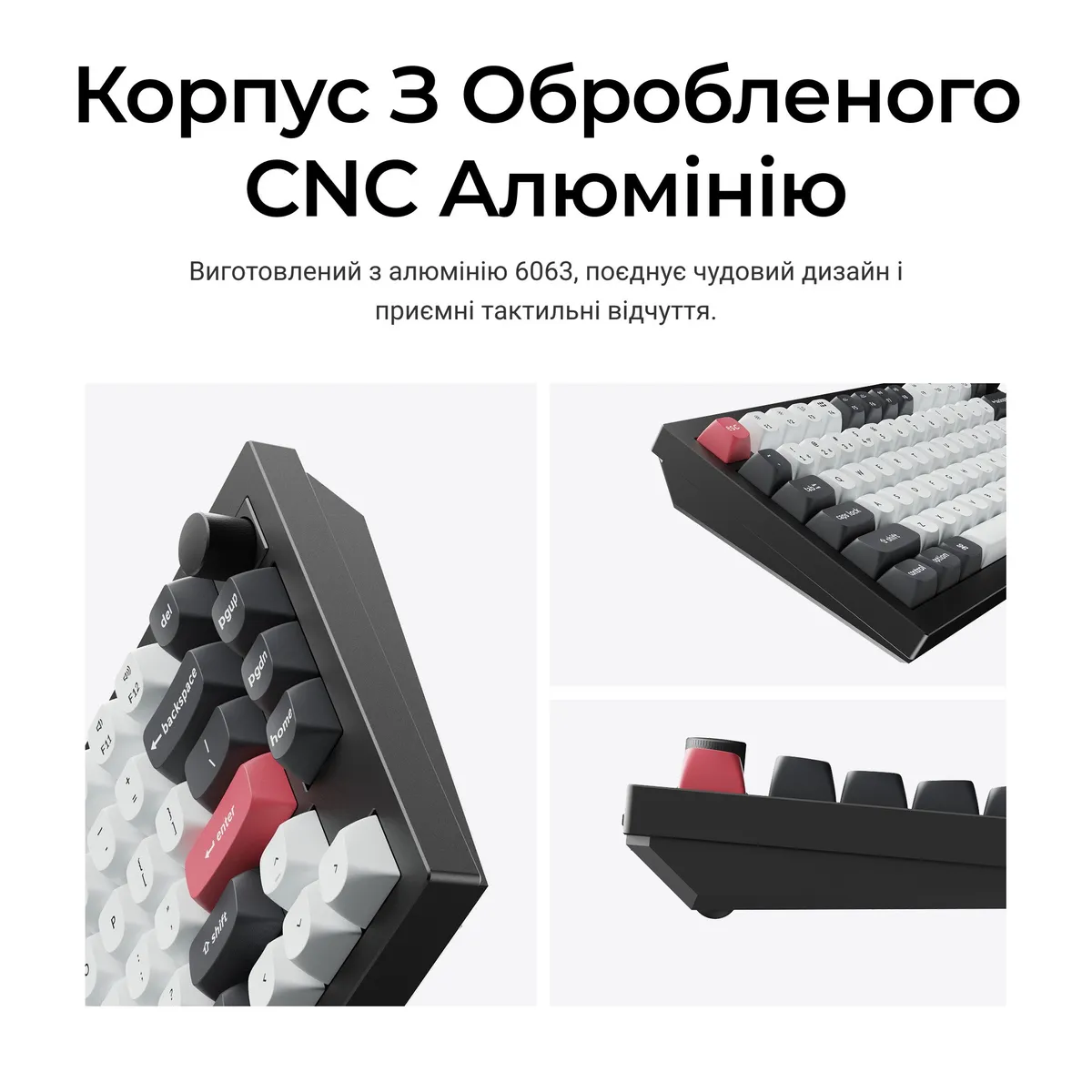 Клавіатура бездротова Keychron Q1 HE Magnetic Switch Black RGB (Q1H-M1-UA) - мініатюра 9