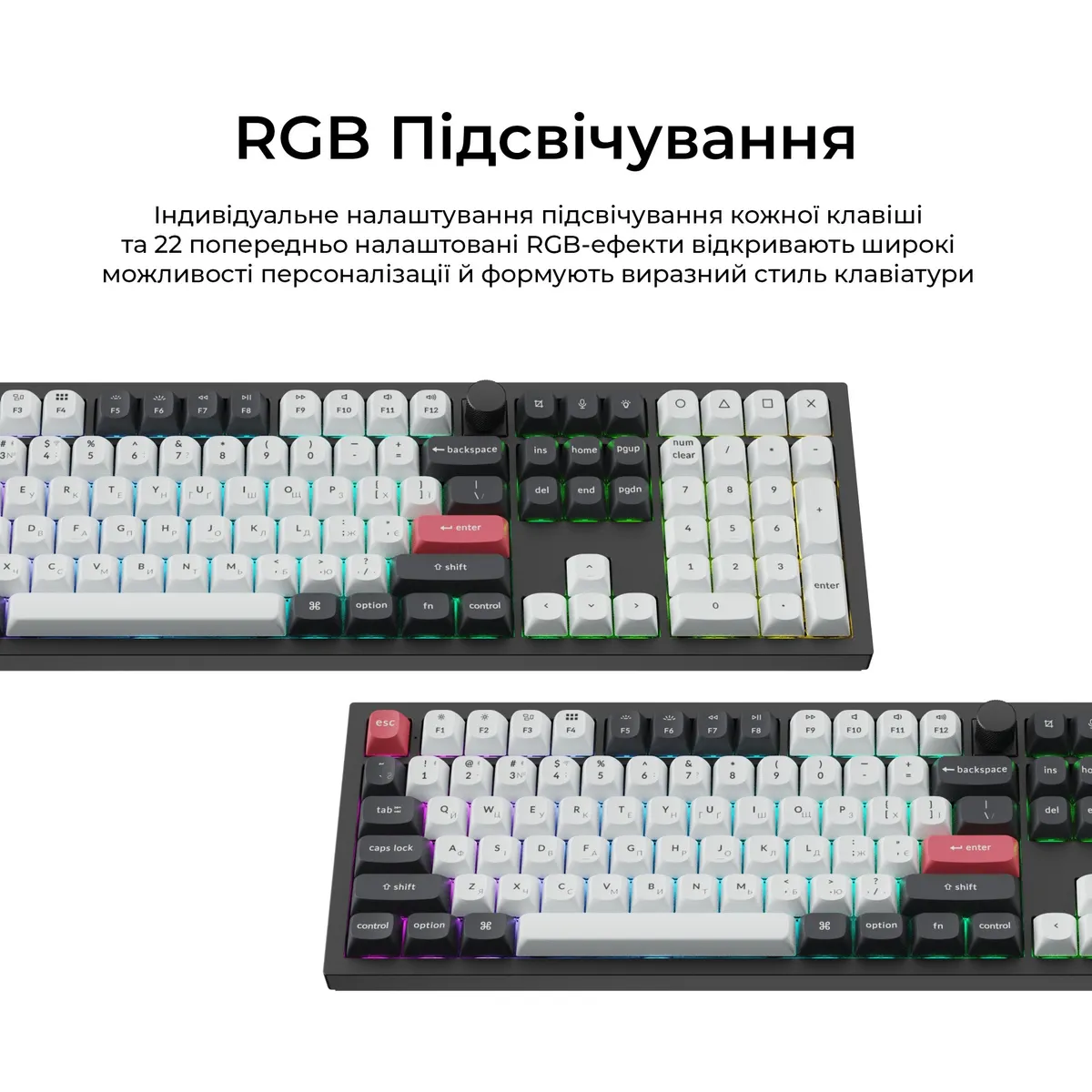 Клавіатура бездротова Keychron Q6 HE Magnetic Switch Black RGB (Q6H-M1-UA) - мініатюра 14