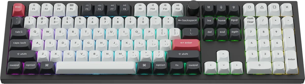 Клавіатура бездротова Keychron Q6 HE Magnetic Switch Black RGB (Q6H-M1-UA) - мініатюра 2