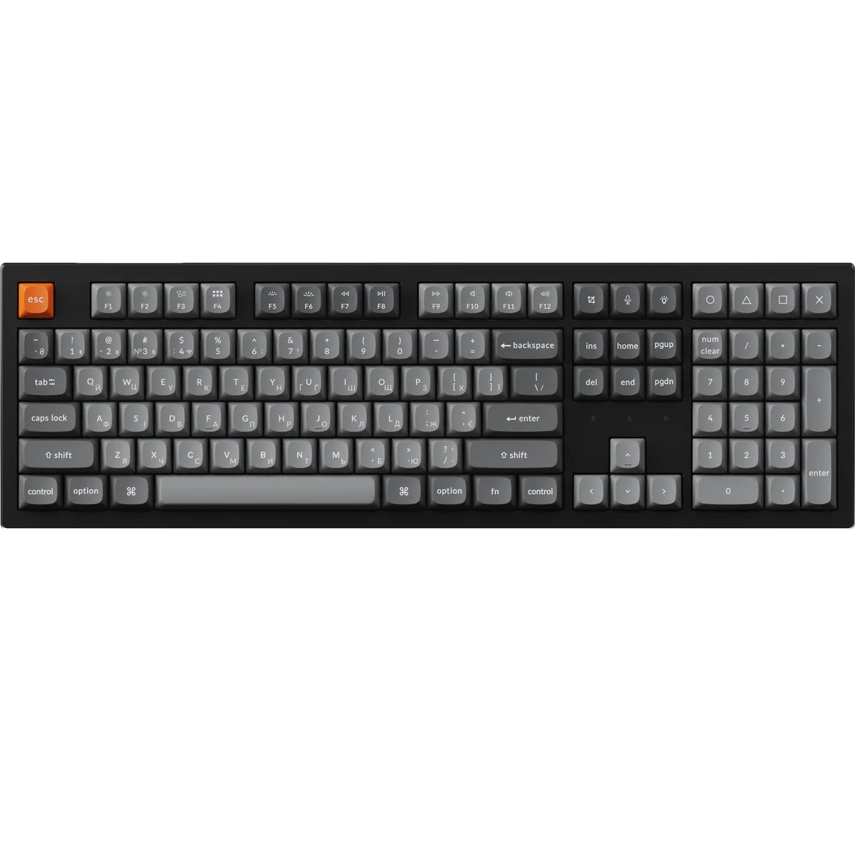 Клавіатура бездротова Keychron K10 Max Keychron Super Banana Switch Black RGB (K10M-H4-UA) - зображення 1