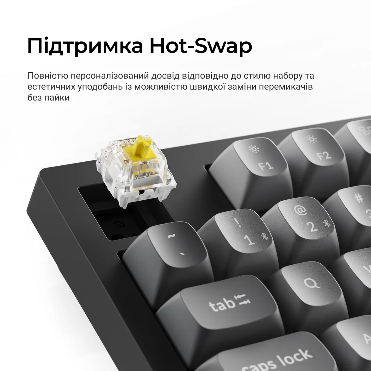 Клавіатура бездротова Keychron K10 Max Keychron Super Banana Switch Black RGB (K10M-H4-UA) - мініатюра 12