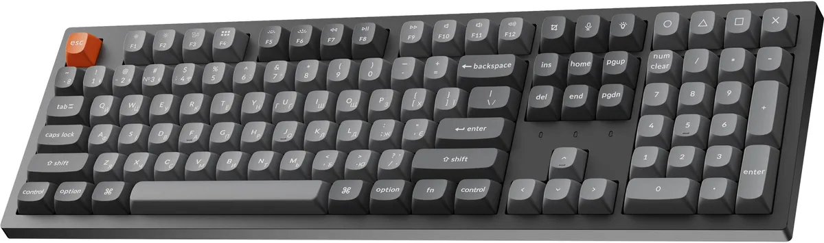 Клавіатура бездротова Keychron K10 Max Keychron Super Banana Switch Black RGB (K10M-H4-UA) - мініатюра 3