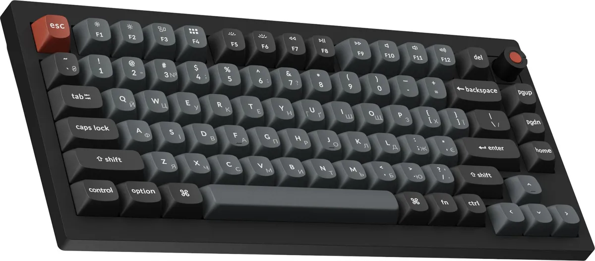 Клавіатура Keychron V1 8K Keychron Super Red Switch Black RGB (V1W-D1-UA) - мініатюра 3