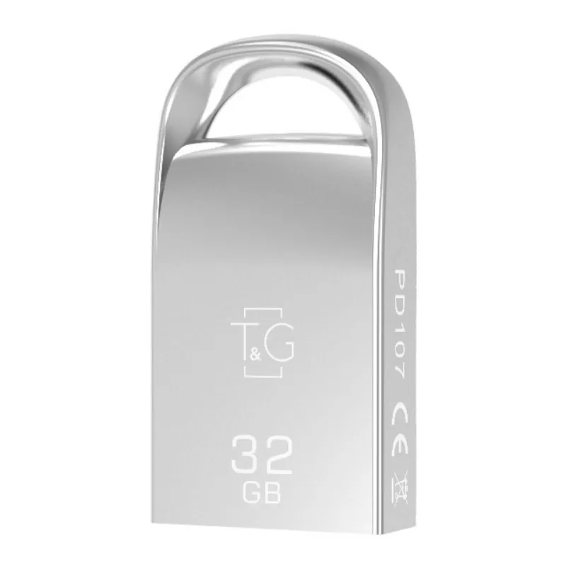Флеш-накопичувач USB 32GB T&G 107 Metal Series Silver (TG107-32G) - зображення 1