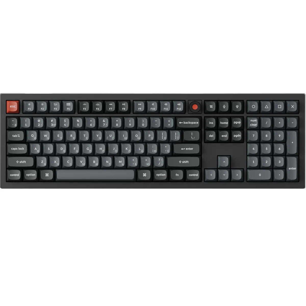 Клавіатура Keychron V6 8K Keychron Super Red Switch Black RGB (V6W-D1-UA) - зображення 1
