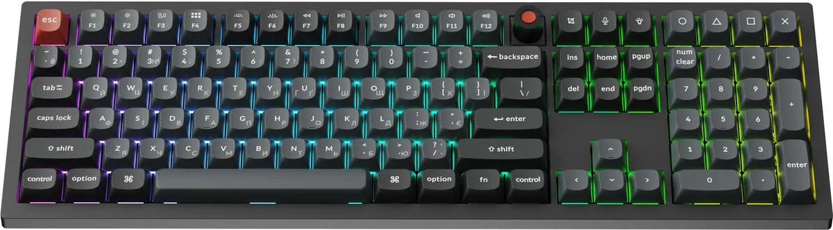 Клавіатура Keychron V6 8K Keychron Super Red Switch Black RGB (V6W-D1-UA) - мініатюра 2