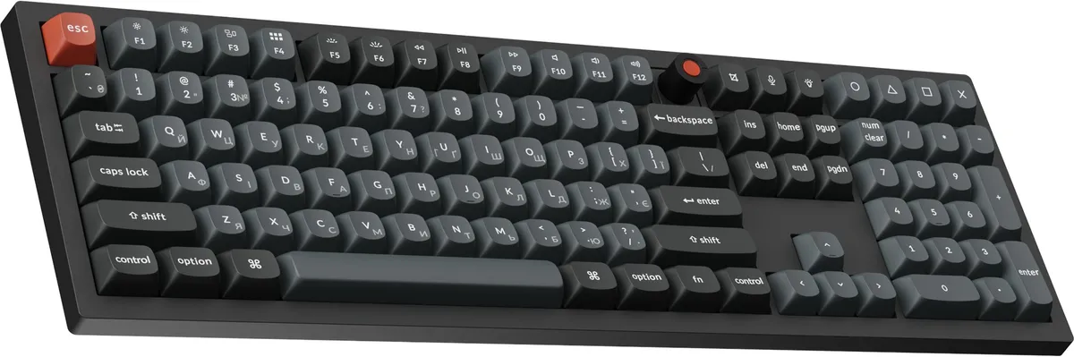 Клавіатура Keychron V6 8K Keychron Super Red Switch Black RGB (V6W-D1-UA) - мініатюра 3