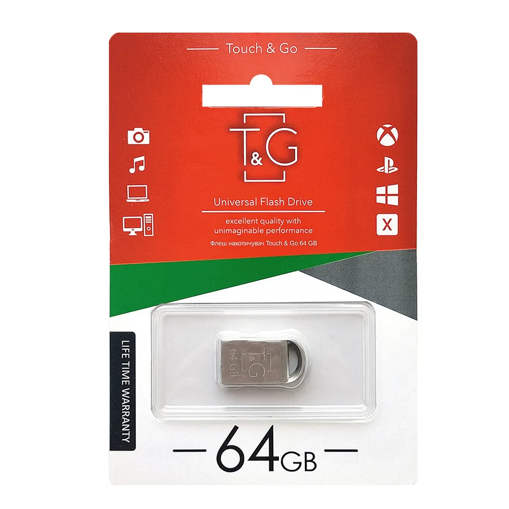Флеш-накопичувач USB 64GB T&G 107 Metal Series Silver (TG107-64G) - мініатюра 2