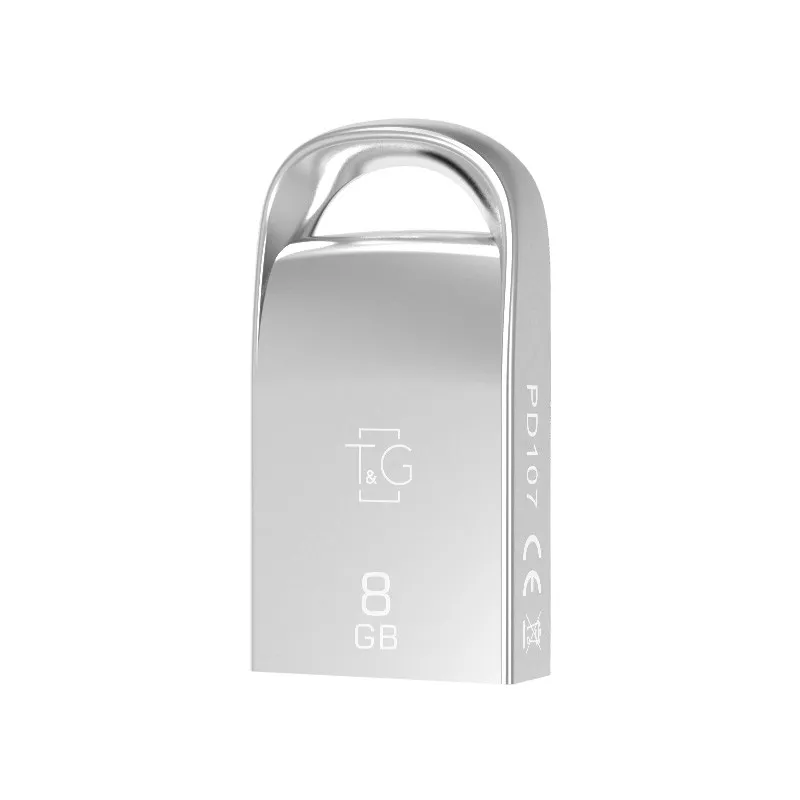Флеш-накопичувач USB 8GB T&G 107 Metal Series Silver (TG107-8G) - зображення 1