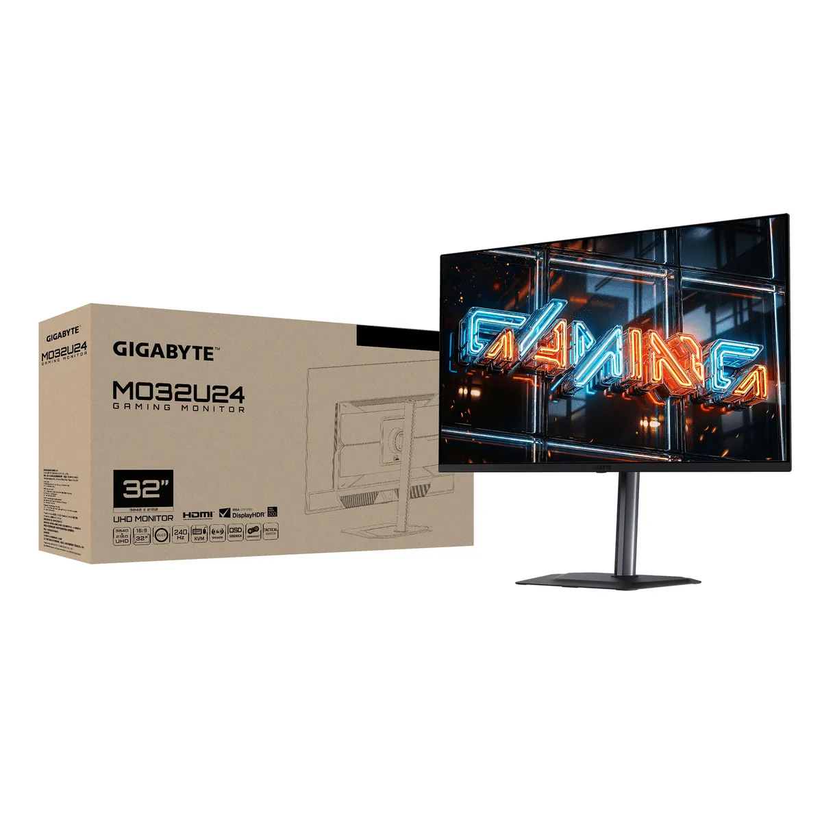 Монітор Gigabyte 31.5" Gaming MO32U24 QD-OLED Black 240Hz - мініатюра 7