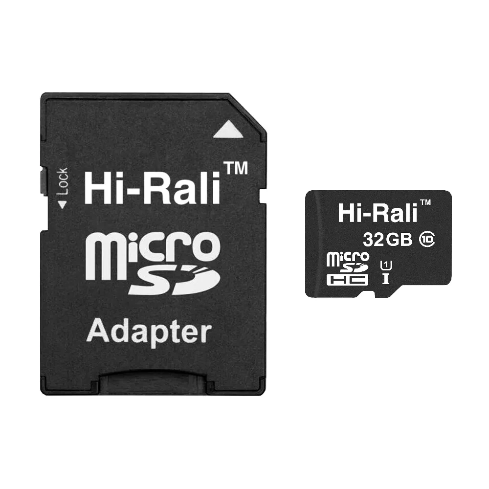 Карта пам`ятi MicroSDHC 32GB UHS-I Class 10 Hi-Rali + SD-adapter (HI-32GBSD10U1-01) - зображення 1