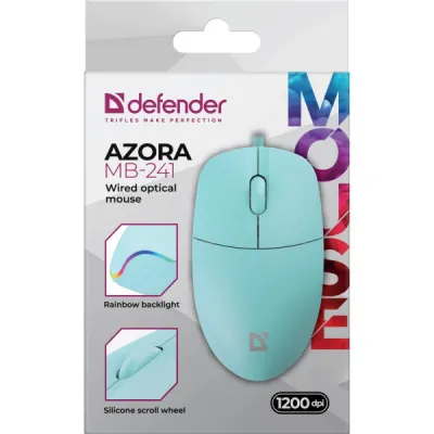 Мишка Defender Azora MB-241 LED USB Blue (52243) - мініатюра 4