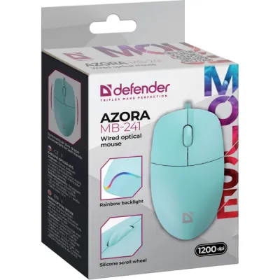 Мишка Defender Azora MB-241 LED USB Blue (52243) - мініатюра 5