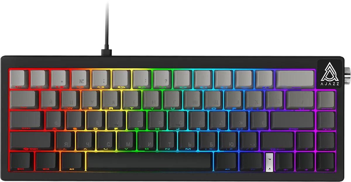 Дротова механічна клавіатура Ajazz AK650 Day Dream switches Gradient Black Grey (AK650-DD-BG) - мініатюра 2