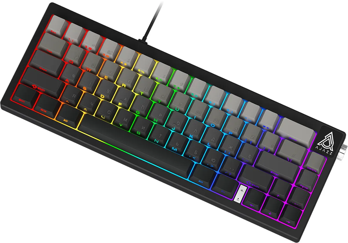 Дротова механічна клавіатура Ajazz AK650 Day Dream switches Gradient Black Grey (AK650-DD-BG) - мініатюра 3