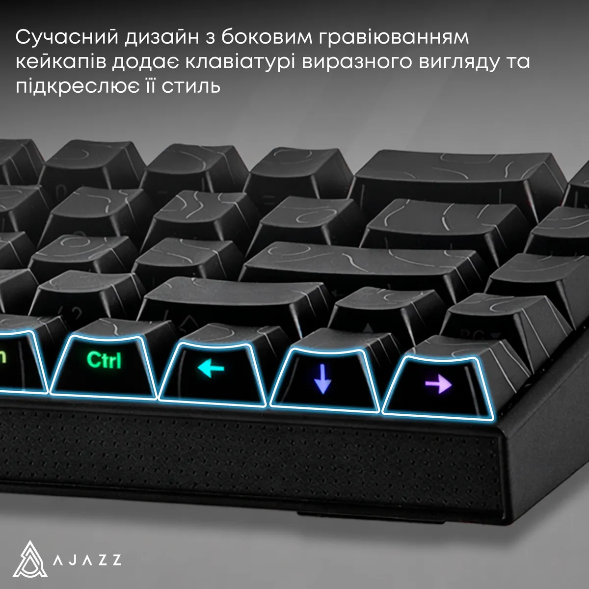Дротова механічна клавіатура Ajazz NK68 Red switches Side Contour Black (NK68-R-S-B) - мініатюра 13