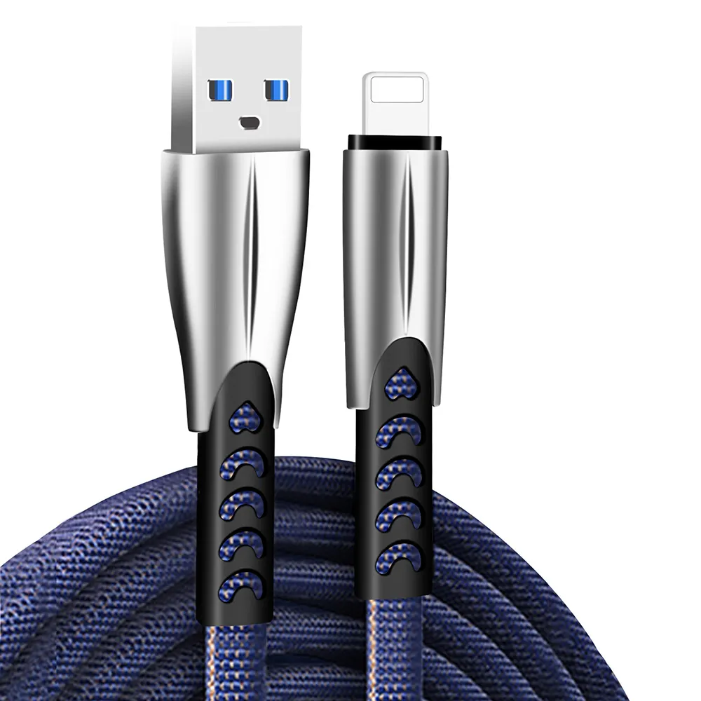 Кабель ColorWay USB - Lightning (M/M), 2.4 А, 1 м, Blue (CW-CBUL010-BL) - зображення 1