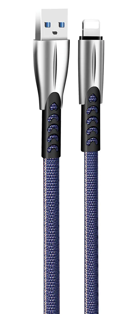 Кабель ColorWay USB - Lightning (M/M), 2.4 А, 1 м, Blue (CW-CBUL010-BL) - мініатюра 2