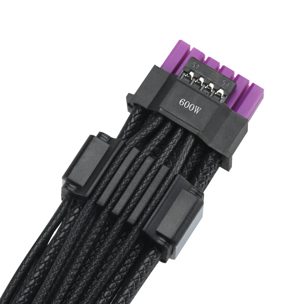 Кабель для відеокарти Asus ROG Equalizer 12V-2x6 ATX 3.1 & PCIe 5.1 Black (90YE00BN-B0QA00) - зображення 1