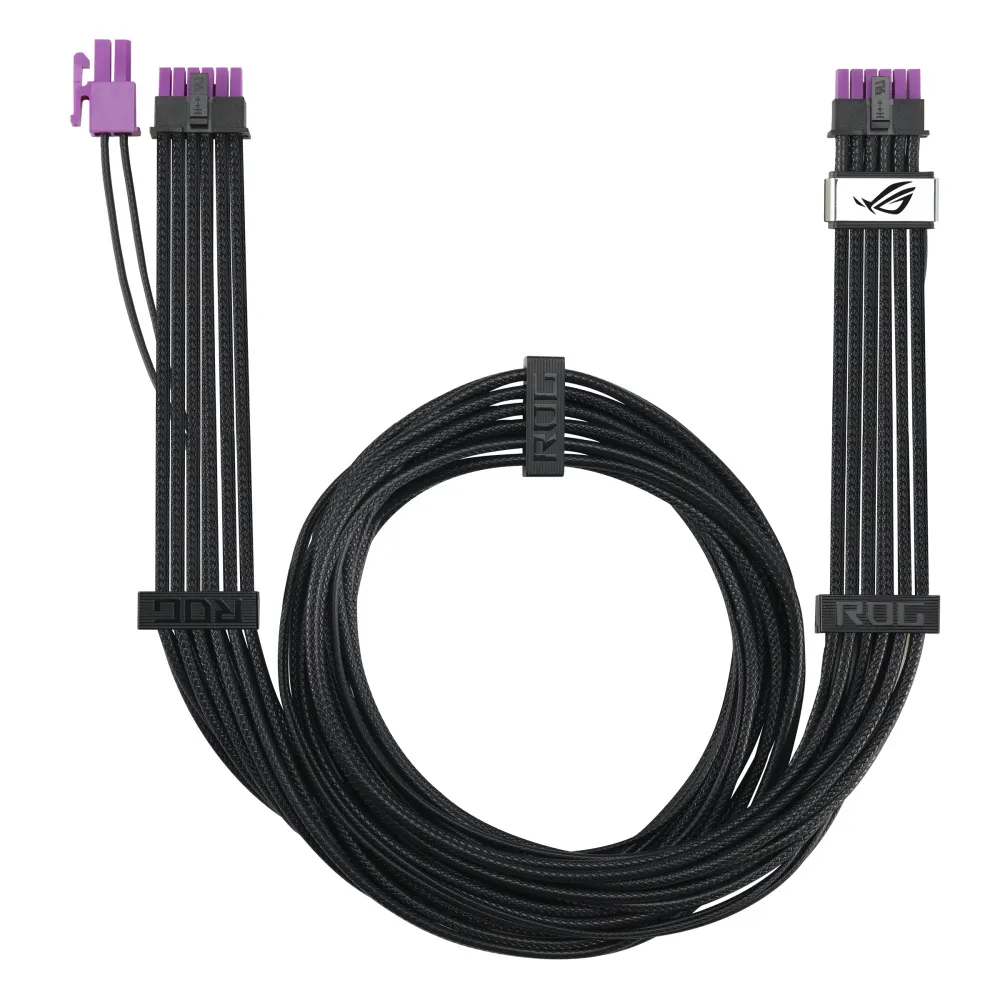 Кабель для відеокарти Asus ROG Equalizer 12V-2x6 ATX 3.1 & PCIe 5.1 Black (90YE00BN-B0QA00) - мініатюра 3