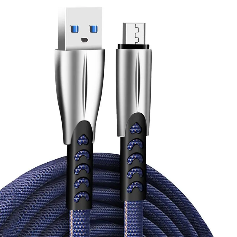 Кабель ColorWay USB - micro USB (M/M), 2.4 А, 1 м, Blue (CW-CBUM011-BL) - зображення 1