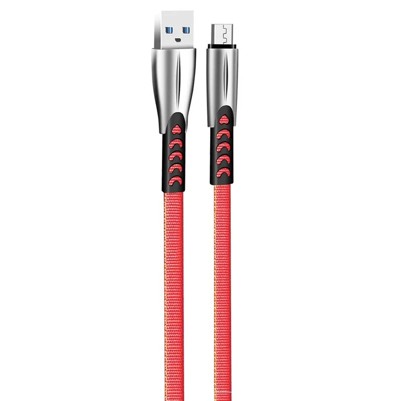 Кабель ColorWay USB - micro USB (M/M), 2.4 А, 1 м, Red (CW-CBUM011-RD) - зображення 1