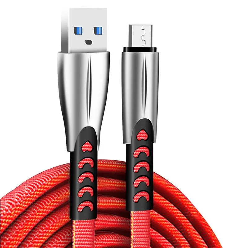 Кабель ColorWay USB - micro USB (M/M), 2.4 А, 1 м, Red (CW-CBUM011-RD) - мініатюра 2