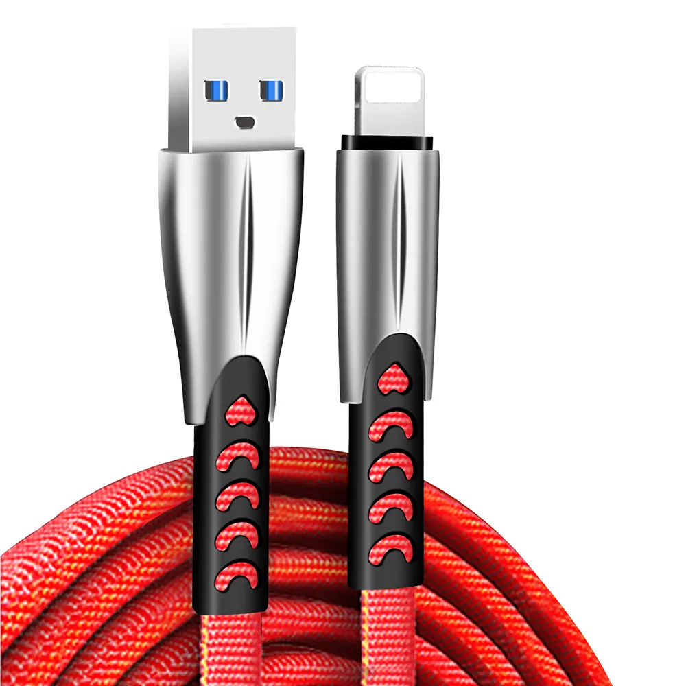 Кабель ColorWay USB - Lightning (M/M), 2.4 А, 1 м, Red (CW-CBUL010-RD) - зображення 1