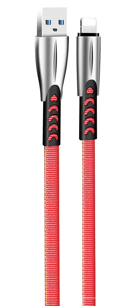 Кабель ColorWay USB - Lightning (M/M), 2.4 А, 1 м, Red (CW-CBUL010-RD) - мініатюра 2