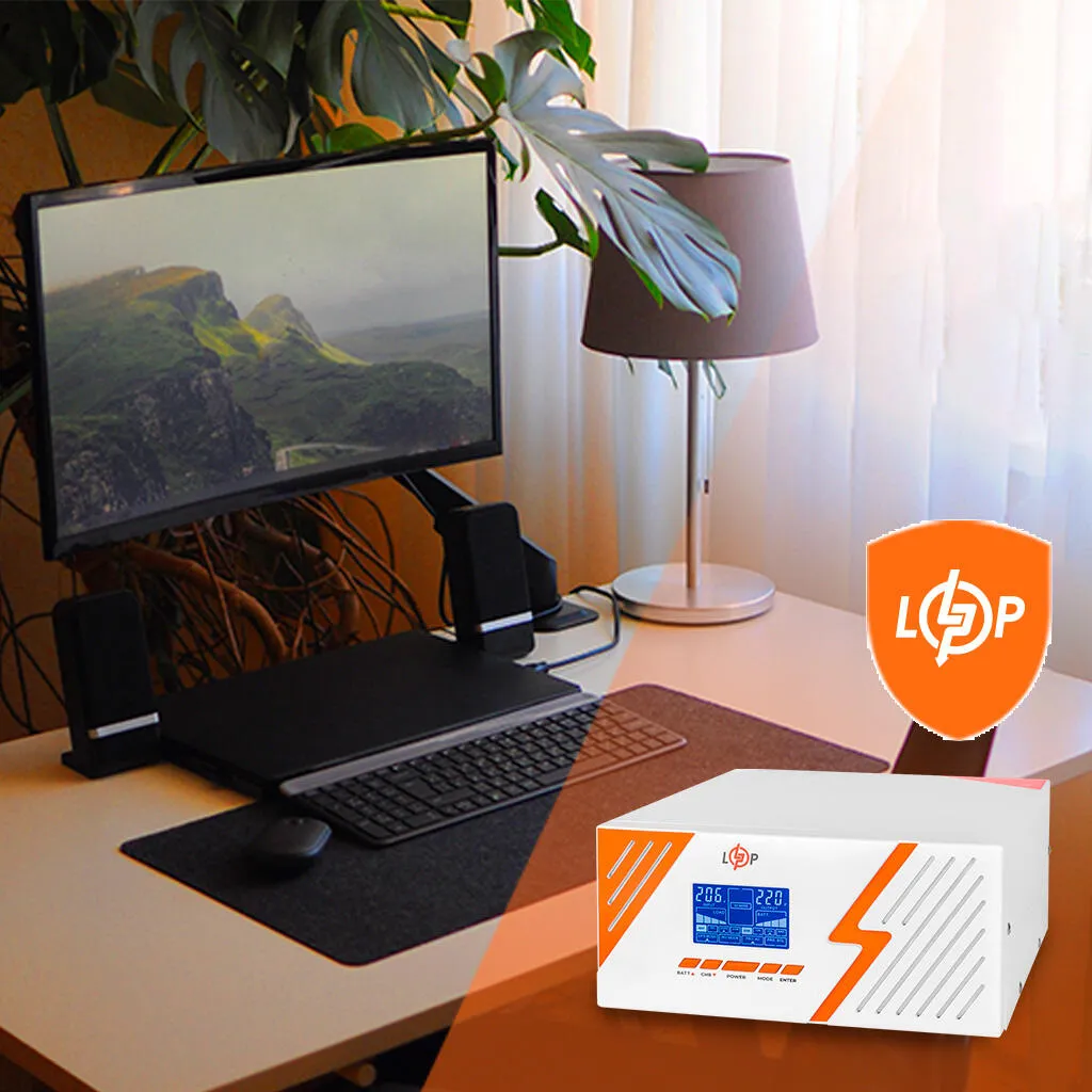 Джерело безперебійного живлення LogicPower LPM-PSW-1500VA (1050 Вт) White - мініатюра 13