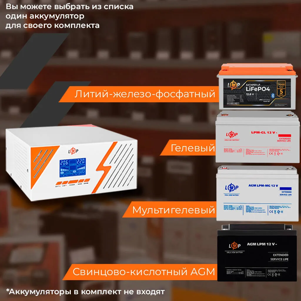 Джерело безперебійного живлення LogicPower LPM-PSW-1500VA (1050 Вт) White - мініатюра 9