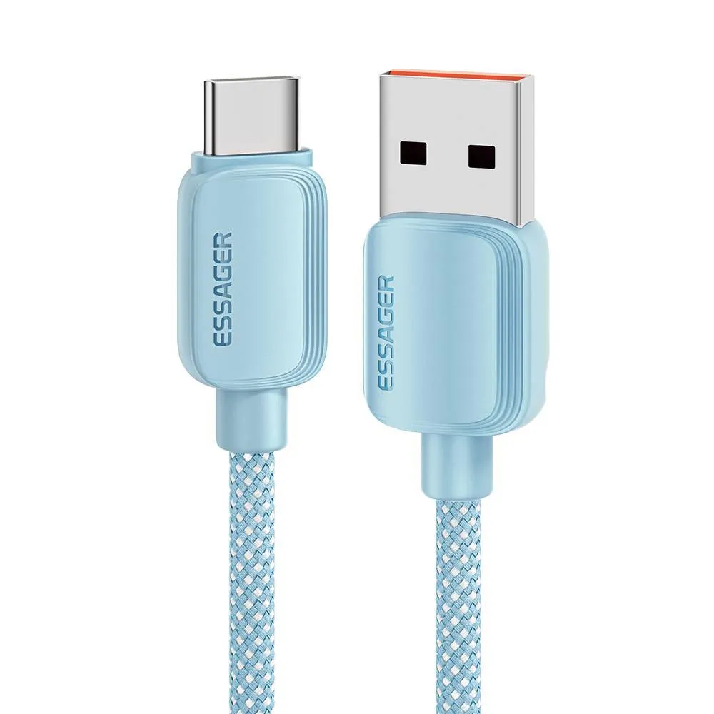 Кабель Essager Breeze USB - USB Type-C (M/M), 100W, 1 м Blue (EXC7A-WL03-P) - зображення 1