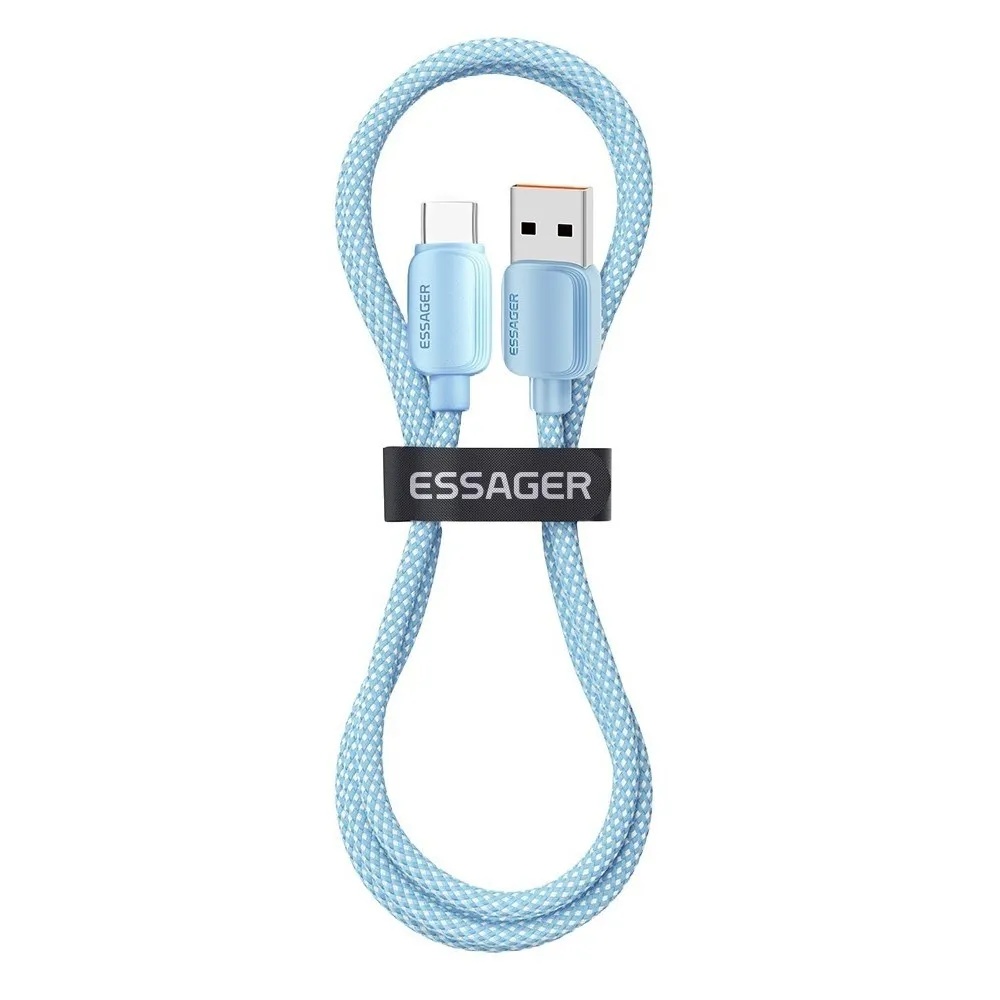 Кабель Essager Breeze USB - USB Type-C (M/M), 100W, 1 м Blue (EXC7A-WL03-P) - мініатюра 4