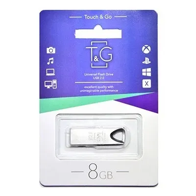 Флеш-накопичувач USB 8GB T&G 117 Metal Series Silver (TG117SL-8G) - мініатюра 2