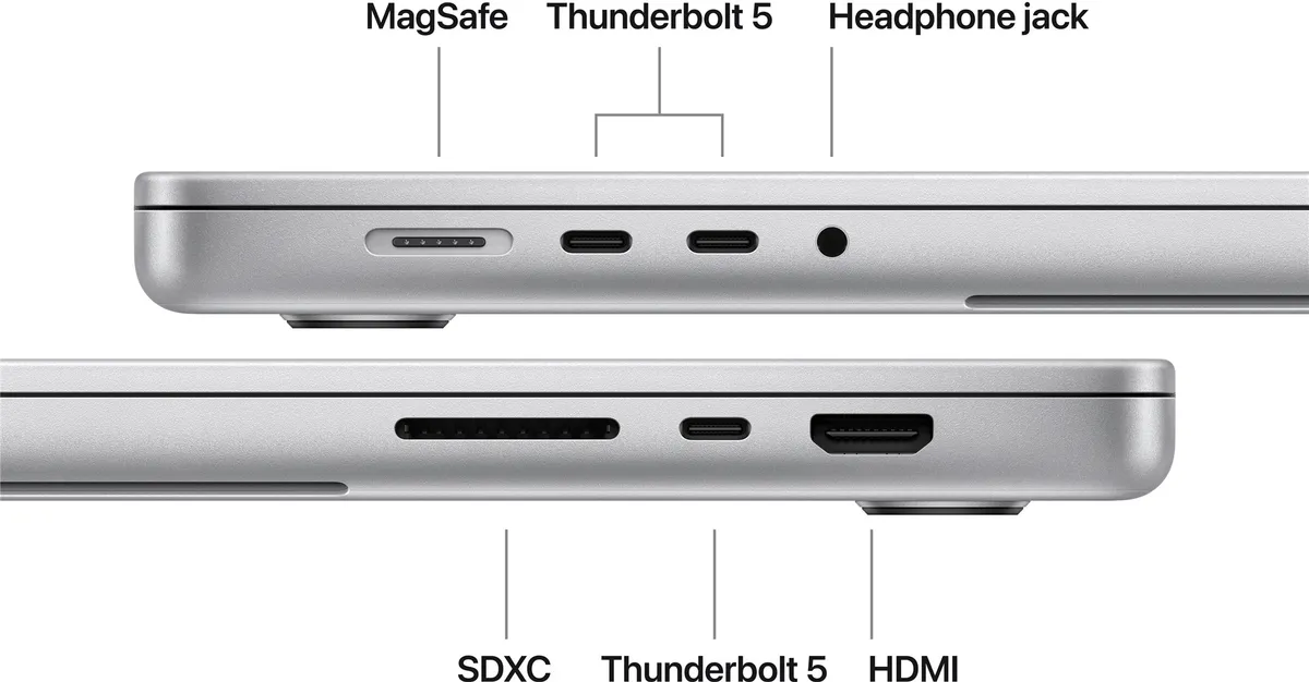 Ноутбук Apple MacBook Pro 16" M5 Max 36/2TB 2026 (MGE74UA/A) Silver - мініатюра 3