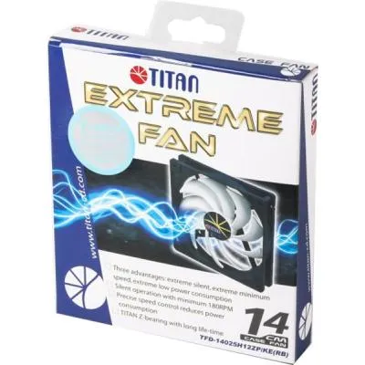 Вентилятор Titan TFD-14025 H 12 ZP/KE (RB), 140x140х25 мм, 4-pin - мініатюра 2
