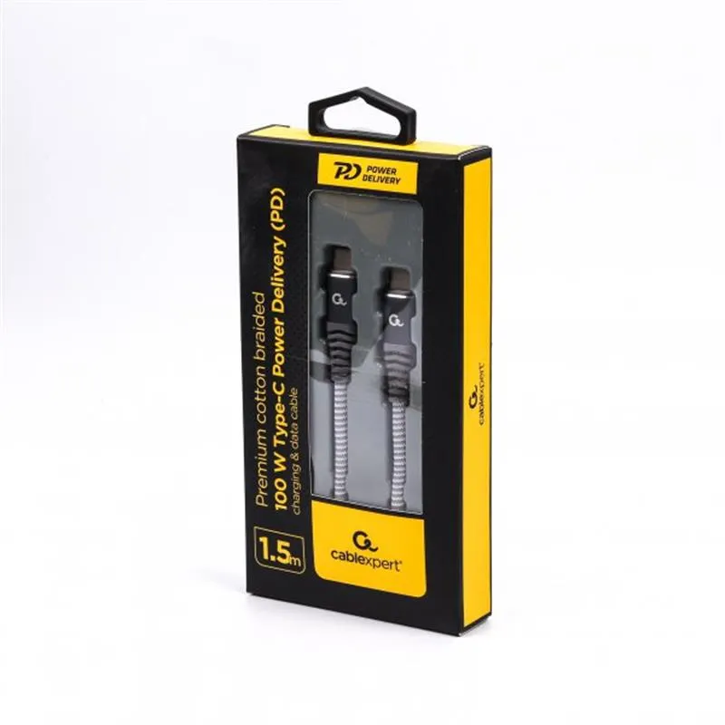 Кабель Cablexpert USB Type-C - USB Type-C (M/M), 1.5 м, Grey (CC-USB2B-CMCM100-1.5M) - мініатюра 2
