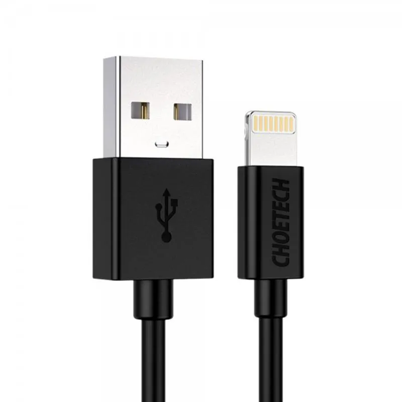 Кабель Choetech USB - Lightning (M/M), 1.8 м, Black (IP0027-BK) - зображення 1