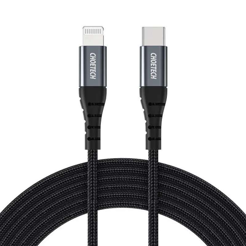 Кабель Choetech USB Type-C - Lightning (M/M), 1.2 м, Black (IP0039-BK) - зображення 1