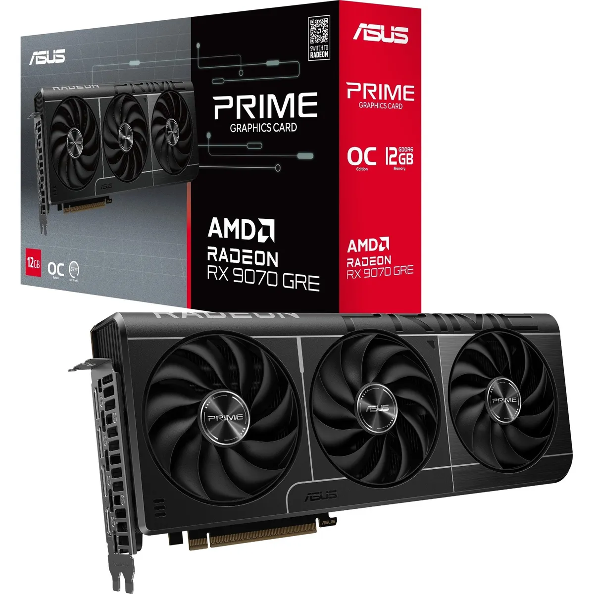 Відеокарта AMD Radeon RX 9070 GRE 16GB GDDR6 Prime OC Asus (PRIME-RX9070GRE-O12G) - зображення 1